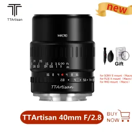 액세서리 TTARTISAN 40mm f2.8 APSC 마르코 렌즈 소니 E Fuji X Canon EOS Nikon Z M43 미러리스 카메라 렌즈를위한 초점 초점