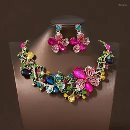 Necklace Earrings Set Itacazzo Decorative Props Dreamlike Style Romantic Dazzling Ladies' 3 Pcs For Important Occasions