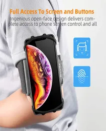 Löpande armbandstelefonhållare 360 ​​° rotation avtagbar sportarmband med nyckelhållare för iPhone Samsung Xiaomi Huawei telefon1103185