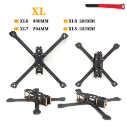 액세서리 HSKRC 3K 탄소 섬유 XL5 V2 232mm XL6 283mm XL7 294mm XL8 360mm True X 5 6 7 8 인치 X328 FPV 프리 스타일 프레임 키트 레이싱 드론