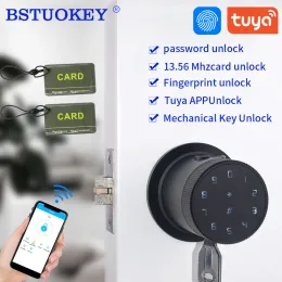 قفل كود مضاد آمن ذكي شاشة تعمل باللمس Tuya Bluetooth Ball Ball Ball Lock لمدة 35 مم إلى 55 ملم باب الحديد الخشبي