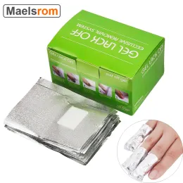 Dekorationer 1000st aluminiumfolie Remover Wraps Nail Art Soak Off Acrylic Gel Nail Polish Borttagning med Acetone Manicure Care