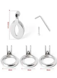 Seks nxycockrings super małe męskie urządzenie czystości klatki ze stali nierdzewnej ze śrubami pierścienia kutasa bdsm