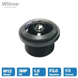 Filters Fisheye Camera lens 1.5mm HD 3 Megapixel M12 X P0.5 Mount 1/3" F2.0 Waterproof IP68 with 650nm IR filter for Security Cameras