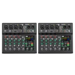 Zubehör Top G7 Sound Card Audio Mixer Sound Board Console Desk System Schnittstelle 7 Kanal USB Bluetooth 88 Mischungseffekte