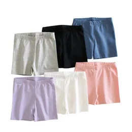 2-8t verão infantil shorts de segurança infantil garoto de menina de menina algodão casual alongamento de leggings curtas roupas de crianças 240328