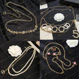 10A Mirror Quality Designer luxury women lady chain belt metal resin glass pearl diamant crystal Strass gold silver black chain jewelry waist belt