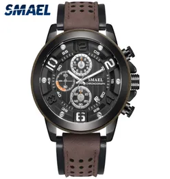 2019 Smael Sport Mens Watches Luxury Alloy Watch Men Casual SL9083 Fashion Leather Waterfoof Wristwatch Box Relogio Masculino5852924