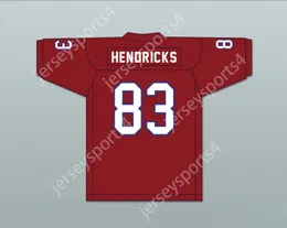 Custom Ted Hendricks 83 Hialeah Senior High School Vollblut Scarlet Red Football Trikot 2 Top S-6xl