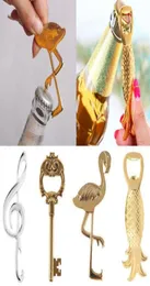 Novel Ananas Flamingo Palm Beer Bottle Opener Wine Bottle Openers Barware Tool Anniversary Wedding Hawaii Beach Party Favor G7861251