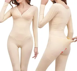 Jececer Body Shapewear Women Shapers Full Long Slimming Midje Bodysuit Butt Lifter Lenar Forming Women039s Reduktiv underkläder 217547867