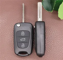 Uncut Blade 3 кнопки Flip Remote Key Shell для корпуса для автомобилей Kia Car Blank Cover Cover Shell для Kia2353496