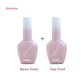 Żel Eleanos 15 ml UV Gel Gel Lakier do paznokci No WIPE Top Coat Podstawa Larniste Długie dobre zanurzenie w żelu UV Paznokcie Paznokcie Podkład żelowy