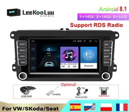 GPS -bil Intelligent System Android Auto Radio 2Din Multimedia Player för VW T5 Polo Golf 5 6 Passat B6 B7 SKODA3547195