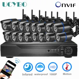 System 16ch wireless cctv ip camera security system kit 1080P 8ch 4ch video surveillance outdoor 5MP nvr home security wifi camera set