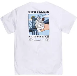 شورت Cotton Tokyo Limited Shibuya Mount Fuji Brooklyn Bridge Ice Cream Print Round Kith Tshirts Men and Women Q11A11093457