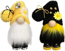 Bumble Bee Gnomes Peluş Bahar Arılar Gnome Yüzsüz Bebek Sarı Siyah Peluş- İskandinav Tomte3160005