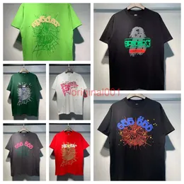 Tshirts Spider Women Mens T koszule projektanci Ramka literowa drukowana moda Kobiety SP5DER 5555 T-shirt bawełniane swobodne koszulki pająka krótkie rękaw HN