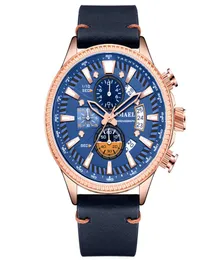 Men039s Watch Double hollow windows Top Brand Luxury Watch Men Luminous mode Watches Leather relogio masculino 90979651242