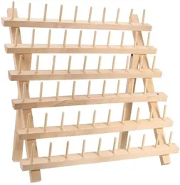 Home 60 Spool Wooden Thread Rack and Organizer Solid Wood Shelf Folding Spool Storage Rack for Sewing Quilting Embroidery6688618