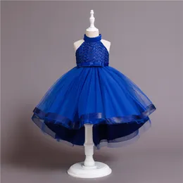 Pretty Red Blue Halter Girl's Birthday/Party Dresses Girl's Pageant Dresses Flower Girl Dresses Girls Everyday Skirts Kids' Wear SZ 2-10 D408285