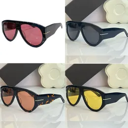 Summer Bronson Sunglasses Fashion Mens Mens Designer Designer Acetate Oval Полноквадра Высококачественные ретро классические повседневные пляжные очки FT1044 с оригинальной коробкой