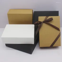 Schmuckbeutel 10pcs 13,5x5x3.7cm 12x12x4,5 cm Weiß/Leder/Black Gift Box Candy Packaging