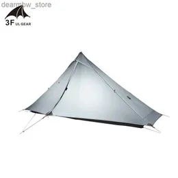 Tents and Shelters 3F UL GEAR Lanshan 1 pro Tent Outdoor 1 Person Ultralight Camping Tent 3 Season Professional 20D Silnylon Rodless Tent L48
