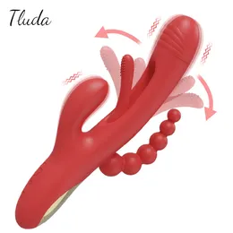 Coniglio toccando il vibratore a gspot patting per donne 3 in 1 stimolatore clitoride clitoride potenti 21 modalità giocattolo sesso da donna merci adulti 240326
