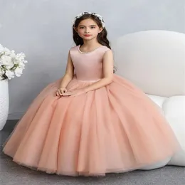 Flower Girl Dress Fluffuy Wedding First Sdive First Cmarnion Long Formal Wear Indianced Childrens Princess 240326