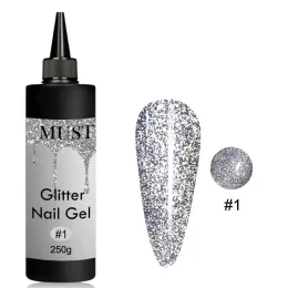 Żel 250G Disco Gel Night Odblaskowy diamentowy lakier do paznokci lakier do paznokci lakieru żelowe lakiny żelowe UV