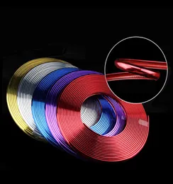 8M WheelRim Decorative Strip Sticker Plating Car Wheel Sticker Hub Rim Mouldings Strips Protector Ring Sticker8747102