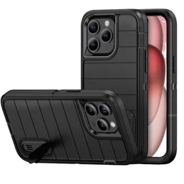 Custodia pesante ibrida resistente agli shock militari per iPhone 15 pro max 14 13 12, cover per cavalletto per protezione a triplo strato di protezione a goccia