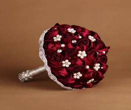 Декоративные цветы свадебная рука, держащая букет, настоящий прикосновение розовая свадебная букет, шелковые цветы, свадебные принадлежности 6352987