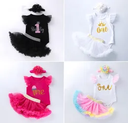 INS TUTU Pantskirt Romper Head Band 3pcs Giyim Seti Kızlar Kolsuz Pogerya Kids Cadılar Bayramı Prenses Partisi giyin Tül Bubbl3523797