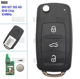 3 Buttons Remote Key Fit für VW Caddy EOS Golf Jetta Beetle Polo UP Tiguan Touran 5K0837202AD 5K0 837 202 AD6396970