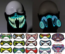 1 elegant cool LED -lysande leksak glänsande halface mask party aktivitet mask belysning dans jllbhp yummy shop8423140