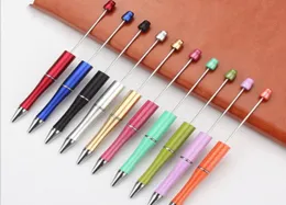 Top kalem çeşitli karışım renk Bir boncuk ekle Beyaz Tanıtım Çocukları Noel Hediyeleri Yaratıcı Diy Plastik Beadable Pens Bead Bead BA7985847