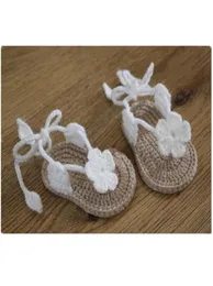 Ree Crochet Baby Flip Flop Sandalsbaby Summer Sandalscrochet Baby Sandals 작은 퍼프 꽃 Size9cm10cm1cm64257981227759