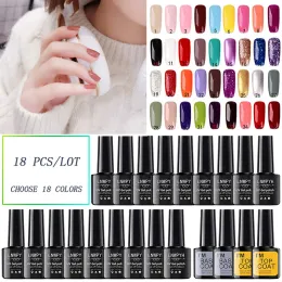 Gel Nail Art Gel 18 Colors Gel Nail Polish Set Kit Nail Art Gel Lacquer Uv Led Lamp Design Acrylic Nail Manicure Set