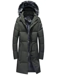 2019 Wintermäntel Männer lässige lange dicke Jacken Herren Outwear Windschutzpelzkragen verdicken Warm Parkas 4xl Kleidung Abrigo Hombre3121328