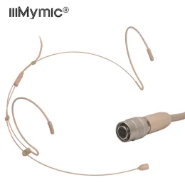 Microphones Professional Condenser Headworn Headset Microphone with Mini 4Pin Connector for Audio Technica Wireless BodyPack Transmitter