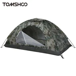 Tomshoo 1/2 인 Ultralight Camping Tent 싱글 레이어 휴대용 하이킹 텐트 안티 UV 코팅 UPF 30 야외 해변 낚시 240408