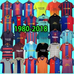 레트로 축구 유니폼 Barca 02 03 04 05 06 07 08 09 10 11 12 13 14 15 16 17 18 Ronaldinho Ronaldo A.Iniesta Neymar Jr Suarez Classic Maillot de Foot Football