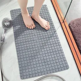 Bath Mats Nordic Solid Color PVC Long Strip Bathroom Non-slip Pad Home Decor Accessories Toilet Shower Tub With Suction Cup Massage