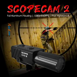 Cameras Runcam Scope Cam 2 Scope Cam Airsoft Paintball Gel Ball Zoom Camera Full Aluminium Housing IP64 WiFi App Scopecam2