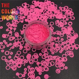 Glitter TCT323 Hollow Ring Neon Bright Matte Colors 6mm Solvent Nail Glitter Dekoration Face Paint Tumblers Crafts Festival Accessories