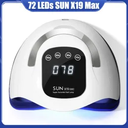 Kurutucular Güneş x19 Tırnak Lambası 320W Kızılötesi Sensör ile Tırnak Kurutma Cilası kurutma lambası hızlı bir şekilde tüm tırnak jel manikür salon araçları