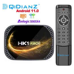 Box 100M HK1 Rbox X4S Android 11 TV Box Amlogic S905x4 4K 4GB RAM 128GB ROM BT 2.4G 5G WIFI WIFI Google Player