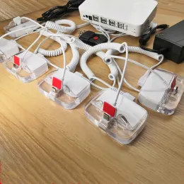 Kits 10 Ports Mobiltelefonsicherheit Antitheft -Alarmsystem mit Acrylständer wiederaufladbar